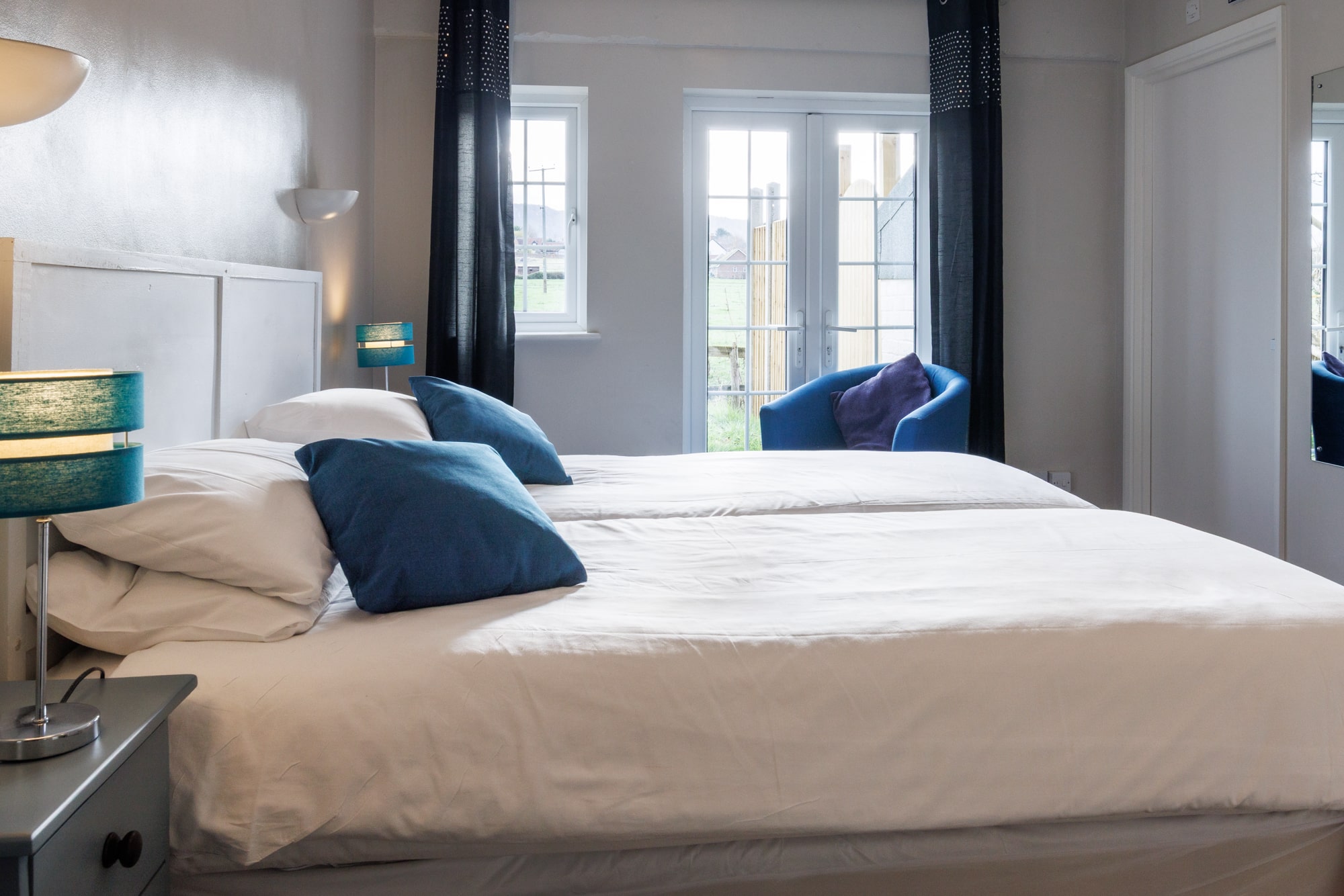 Twin room setting in a hotel in Buckinghamshire