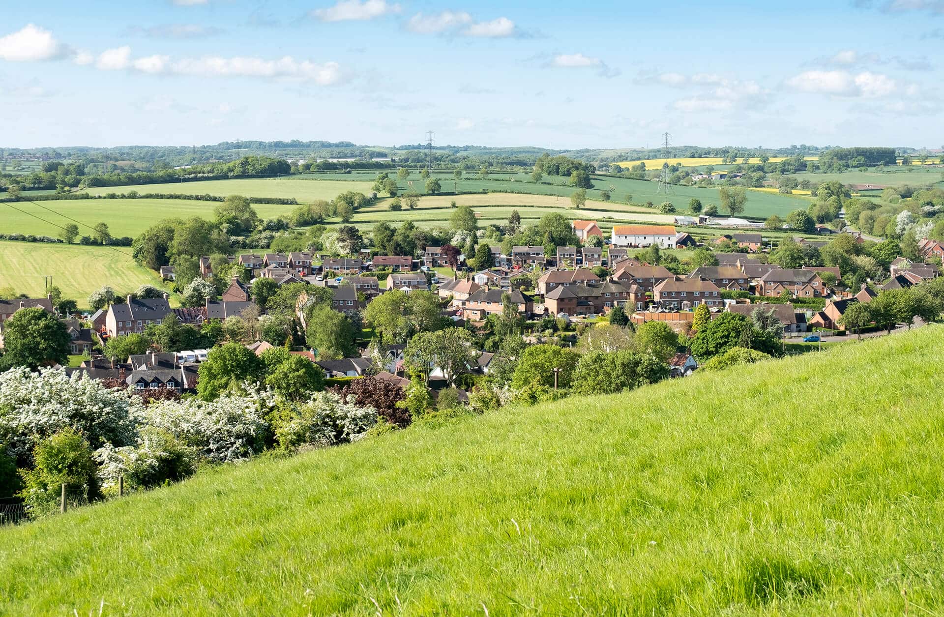 Countryside Village View in Thame near The Peacock Country Inn