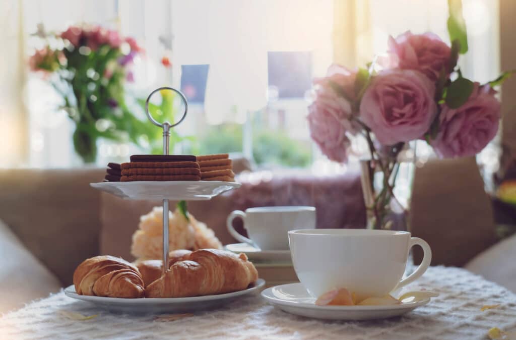 An Afternoon Tea Setting in a Country Inn Near Thame